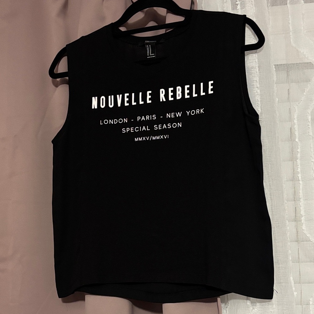 Black Sleeveless Top Sheer Back